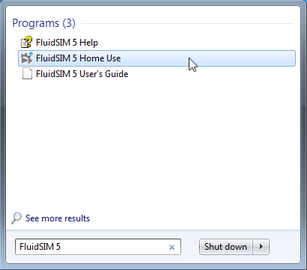FluidSIM 5 Home Use in Windows 7 Search