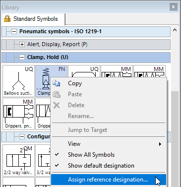 New context menu entry to customize the reference designation