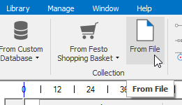 Import of an online shopping cart into FluidDraw