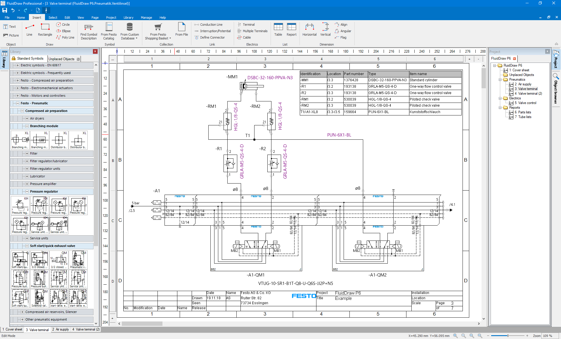 Snapshot of a FluidCAD project