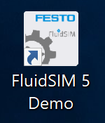 FluidSIM 5 Demo Icon Windows 10 Startmenü