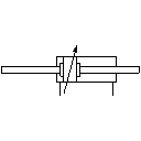 Zylinder, doppeltwirkend, mit durchgehender Kolbenstange