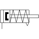 Single acting cylinder
