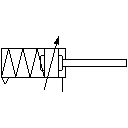 Single acting cylinder, return spring in piston chamber